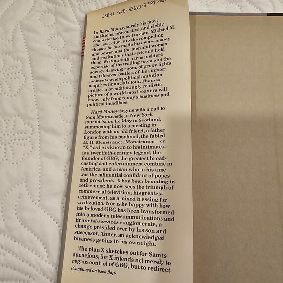 Hard Money By Michael M. Thomas Hardcover First Edition 1985 - Picture 4 of 11